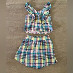 Tea Collection cropped top and skirt set size 10